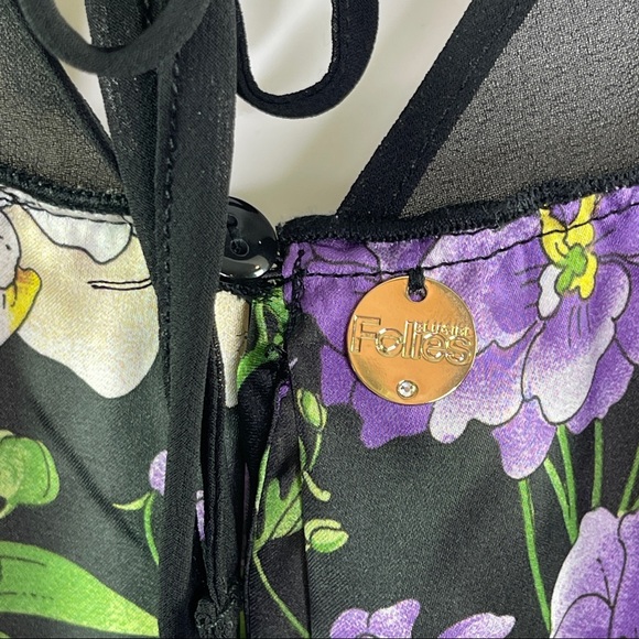 NEW Blugirl Folies Size 12 Sleeveless Black Lace Floral Trapeze Sun Dress - Picture 9 of 14